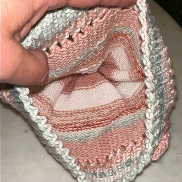 Charming Pink and White Kids Beanie with Flower Accent - Picture 4 of 8